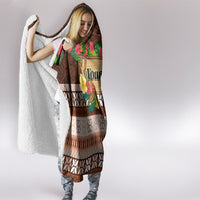 Pasifika Festival Auckland Hooded Blanket Polynesian Tribal with Pacific Pattern Brown Color LT03 - Polynesian Pride
