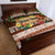Pasifika Festival Auckland Quilt Bed Set Polynesian Tribal with Pacific Pattern Brown Color