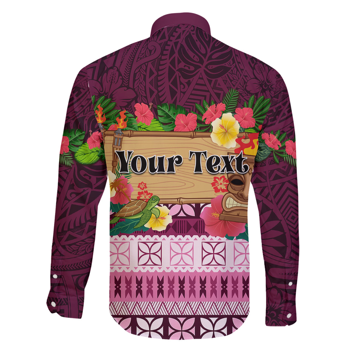 Pasifika Festival Auckland Family Matching Mermaid Dress and Hawaiian Shirt Polynesian Tribal with Pacific Pattern Pink Color LT03 - Polynesian Pride