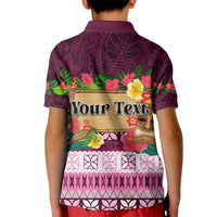 Pasifika Festival Auckland Kid Polo Shirt Polynesian Tribal with Pacific Pattern Pink Color LT03 - Polynesian Pride