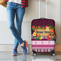 Pasifika Festival Auckland Luggage Cover Polynesian Tribal with Pacific Pattern Pink Color LT03 - Polynesian Pride