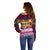 Pasifika Festival Auckland Off Shoulder Sweater Polynesian Tribal with Pacific Pattern Pink Color LT03 - Polynesian Pride