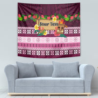 Pasifika Festival Auckland Tapestry Polynesian Tribal with Pacific Pattern Pink Color