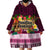 Pasifika Festival Auckland Wearable Blanket Hoodie Polynesian Tribal with Pacific Pattern Pink Color LT03 - Polynesian Pride