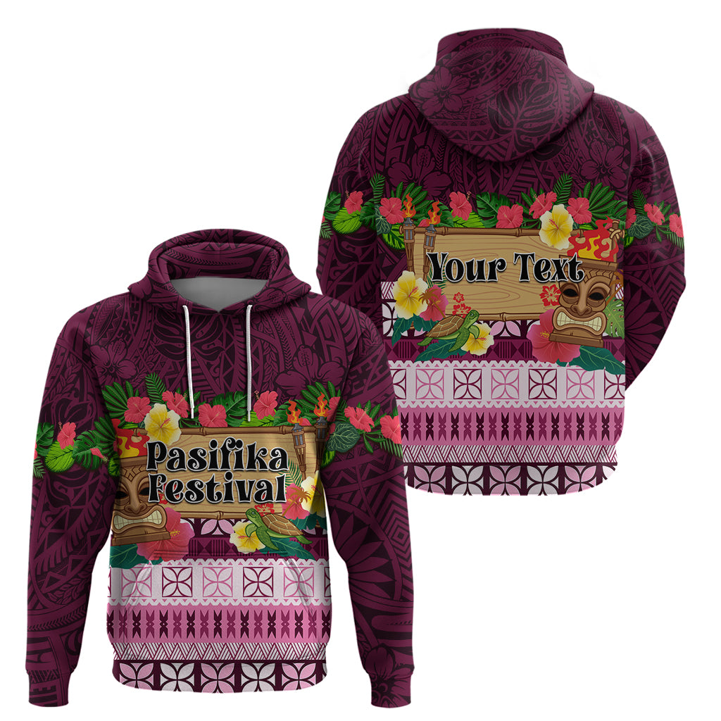 Pasifika Festival Auckland Zip Hoodie Polynesian Tribal with Pacific Pattern Pink Color LT03 - Polynesian Pride