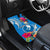 Yap Day Car Mats Tapa Pattern with Hisbiscus