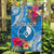 Yap Day Garden Flag Tapa Pattern with Hisbiscus