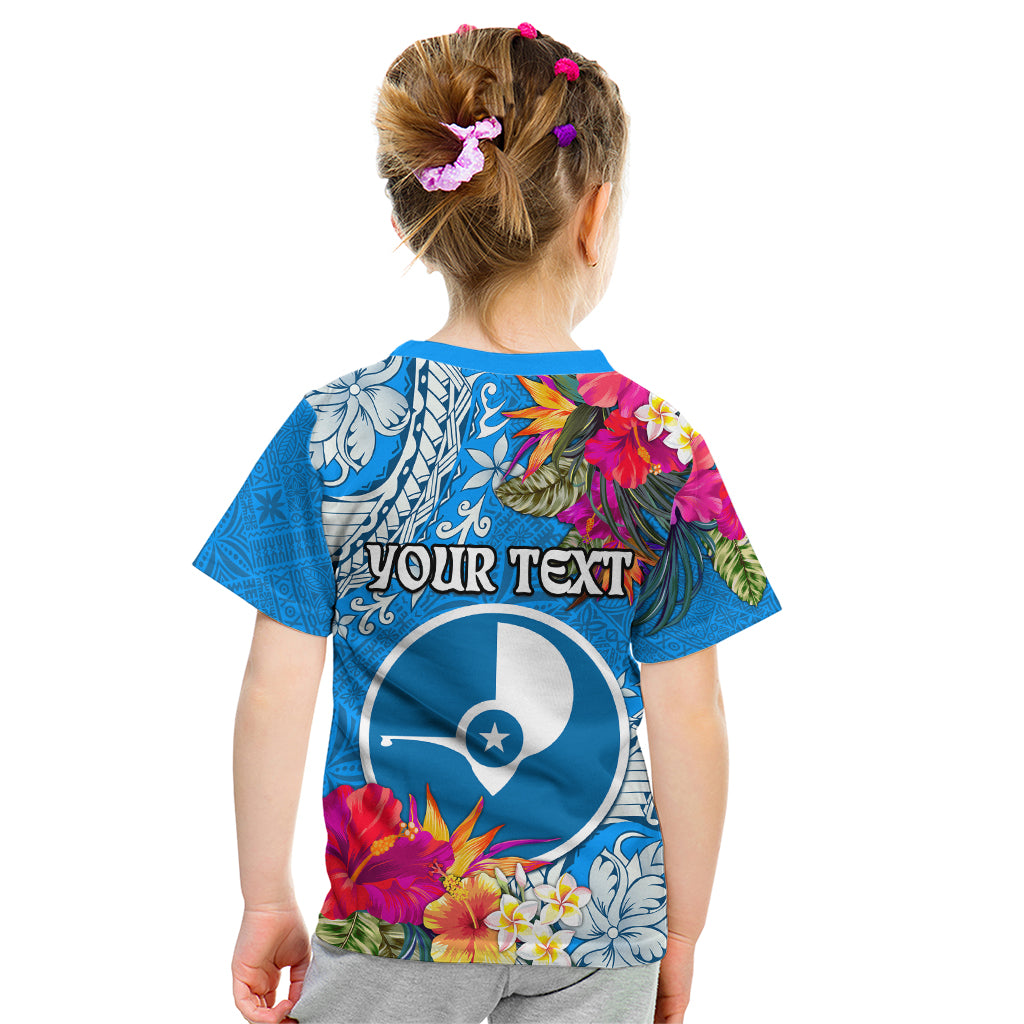 Yap Day Kid T Shirt Tapa Pattern with Hisbiscus LT03 - Polynesian Pride