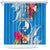 Yap Day Shower Curtain Tapa Pattern with Hisbiscus