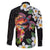 Hawaiian Lei Day Family Matching Off Shoulder Maxi Dress and Hawaiian Shirt Plumeria and Turtle with Polynesian Tribal Pattern