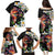 Hawaiian Lei Day Family Matching Puletasi and Hawaiian Shirt Plumeria and Turtle with Polynesian Tribal Pattern