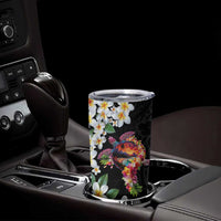 Hawaiian Lei Day Tumbler Cup Plumeria and Turtle with Polynesian Tribal Pattern