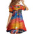 Hawaiian Lei Day Family Matching Puletasi and Hawaiian Shirt Dolphins with Colorful Corals and Romantic Sunset