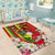 Personalised Hawaii and Philippines Together Area Rug The Emblems with Cultural Symbols Green-Yellow-Red Tricolor