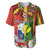 Personalised Hawaii and Philippines Together Baseball Jersey The Emblems with Cultural Symbols Green-Yellow-Red Tricolor