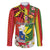Personalised Hawaii and Philippines Together Family Matching Summer Maxi Dress and Hawaiian Shirt The Emblems with Cultural Symbols Green-Yellow-Red Tricolor