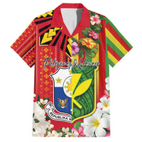 Personalised Hawaii and Philippines Together Family Matching Tank Maxi Dress and Hawaiian Shirt The Emblems with Cultural Symbols Green-Yellow-Red Tricolor LT03 Dad's Shirt - Short Sleeve Art - Polynesian Pride
