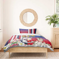 Personalised Hawaii and Philippines Together Bedding Set The Emblems with Cultural Symbols Blue-White-Red Tricolor