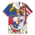 Personalised Hawaii and Philippines Together Hawaiian Shirt The Emblems with Cultural Symbols Blue-White-Red Tricolor