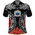 Samoa Siapo Ula Fala Polo Shirt With Ginger Plant Black Color LT03 Black - Polynesian Pride