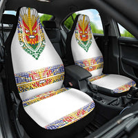 Haiti Flag Traditional Dashiki Car Seat Cover White Color - Polynesian Pride