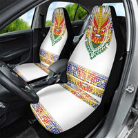 Haiti Flag Traditional Dashiki Car Seat Cover White Color - Polynesian Pride