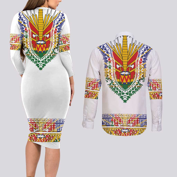 Personalised Hawaii Couples Matching Short Sleeve Bodycon Dress and Long Sleeve Button Shirts Pray For Maui Hawaiian Plumeria Be Strong Reggae Verison LT14 main image 0