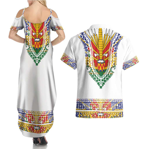 Haiti Flag Sleeveless Hoodie Traditional Dashiki White Color LT03 main image 1