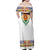 Haiti Flag Traditional Dashiki Family Matching Off Shoulder Maxi Dress and Hawaiian Shirt White Color - Polynesian Pride