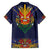Haiti Flag Traditional Dashiki Family Matching Summer Maxi Dress and Hawaiian Shirt Black Color - Polynesian Pride