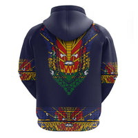 Haiti Flag Traditional Dashiki Hoodie Black Color - Polynesian Pride