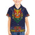 Haiti Flag Traditional Dashiki Kid Hawaiian Shirt Black Color - Polynesian Pride