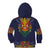 Haiti Flag Traditional Dashiki Kid Hoodie Black Color - Polynesian Pride