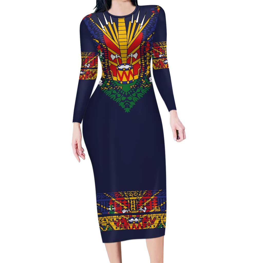 khaki dress long Sarlyn Long Sleeve Maxi Dress in Khaki