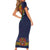 Haiti Flag Traditional Dashiki Short Sleeve Bodycon Dress Black Color - Polynesian Pride