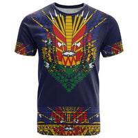 Haiti Flag Traditional Dashiki T Shirt Black Color - Polynesian Pride