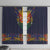 Haiti Flag Traditional Dashiki Window Curtain Black Color - Polynesian Pride
