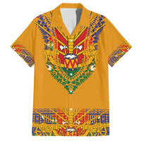 Haiti Flag Traditional Dashiki Family Matching Puletasi and Hawaiian Shirt Yellow Color - Polynesian Pride