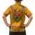 Haiti Flag Traditional Dashiki Family Matching Summer Maxi Dress and Hawaiian Shirt Yellow Color - Polynesian Pride
