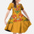 Haiti Flag Traditional Dashiki Family Matching Summer Maxi Dress and Hawaiian Shirt Yellow Color - Polynesian Pride
