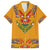 Haiti Flag Traditional Dashiki Family Matching Summer Maxi Dress and Hawaiian Shirt Yellow Color - Polynesian Pride