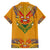 Haiti Flag Traditional Dashiki Family Matching Summer Maxi Dress and Hawaiian Shirt Yellow Color - Polynesian Pride