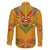 Haiti Flag Traditional Dashiki Family Matching Summer Maxi Dress and Hawaiian Shirt Yellow Color - Polynesian Pride