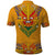 Haiti Flag Traditional Dashiki Polo Shirt Yellow Color - Polynesian Pride