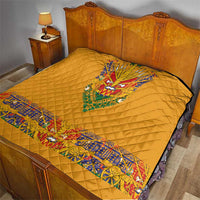 Haiti Flag Traditional Dashiki Quilt Yellow Color - Polynesian Pride