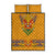 Haiti Flag Traditional Dashiki Quilt Bed Set Yellow Color - Polynesian Pride