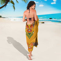 Haiti Flag Traditional Dashiki Sarong Yellow Color - Polynesian Pride