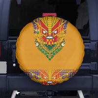 Haiti Flag Traditional Dashiki Spare Tire Cover Yellow Color - Polynesian Pride