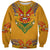 Haiti Flag Traditional Dashiki Sweatshirt Yellow Color - Polynesian Pride