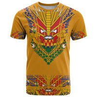 Haiti Flag Traditional Dashiki T Shirt Yellow Color - Polynesian Pride